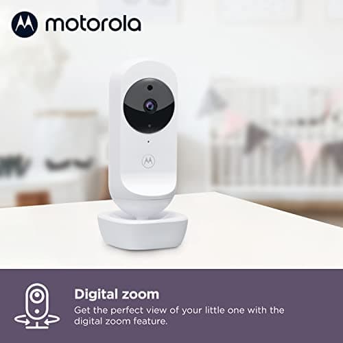 Motorola Nursery Baby Monitor with Camera and Audio, 4.3" Screen VM44 with WiFi, Long Range, Zoom/Tilt, Temperature Sensor, Lullabies, Night Vision 3