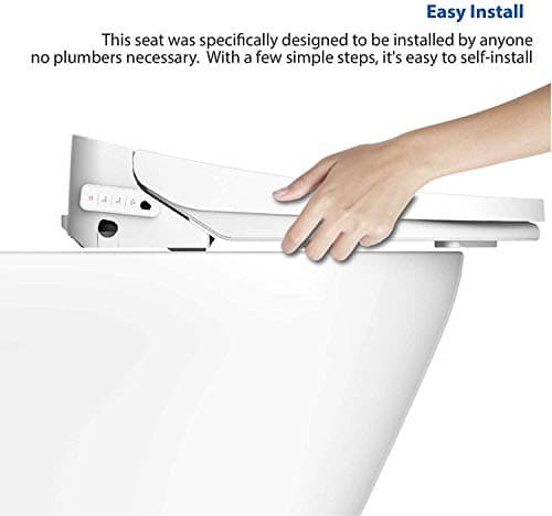 VOVO VB-6100SR Round Bidet Toilet Seat, Warm Water, LED Light, Heated Seat, White, Dryer, Stainless Steel Nozzle, Made in Korea 8