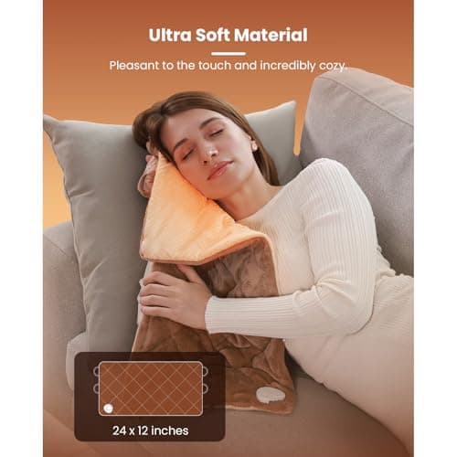 BOB AND BRAD Weighted Heating Pad with Far Infrared Therapy, FSA Eligible Electric Heating Pad for Back Neck Shoulders Pain Relief, Gift for Women Men, ETL Certified & HSA Eligible 2.4lbs 12"x24" 7