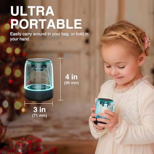 MEGATEK Portable Bluetooth Speakers (2-Pack) – True Wireless Stereo (TWS) Pair, Vibrant LED Lights, 360° HD Sound, 12-Hour Playtime, IPX5 Waterproof – Perfect for Home, Parties, Outdoors, and Travel 8