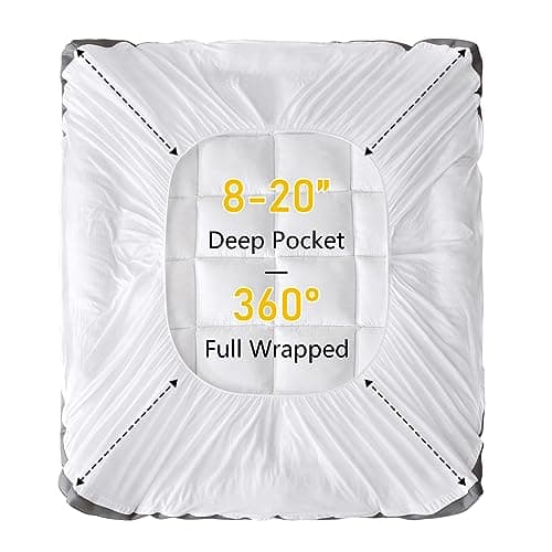 Ultimate Comfort and Cooling: 100% Cotton 2" Thick Twin XL Mattress Topper - Luxurious Softness, Good for Back Pain, Revolutionary Cooling Technology, No-Slip Design, Ideal for Deep Sleep Mattress Pad 7