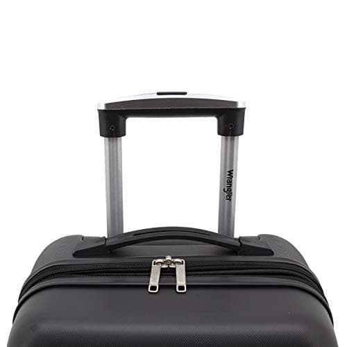 Wrangler Smart Spinner Hardside Luggage, 22-Inch Carry-On, Black 7