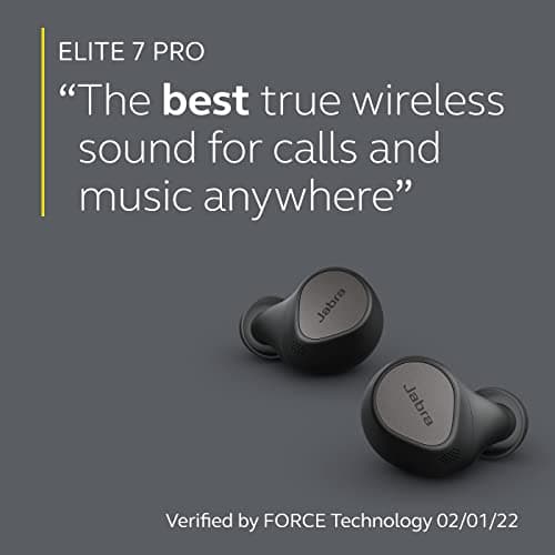 Jabra Elite 7 Pro in Ear Bluetooth Earbuds - Adjustable Active Noise Cancellation True Wireless Buds in a Compact Design MultiSensor Voice Technology for Clear Calls - Titanium Black 6