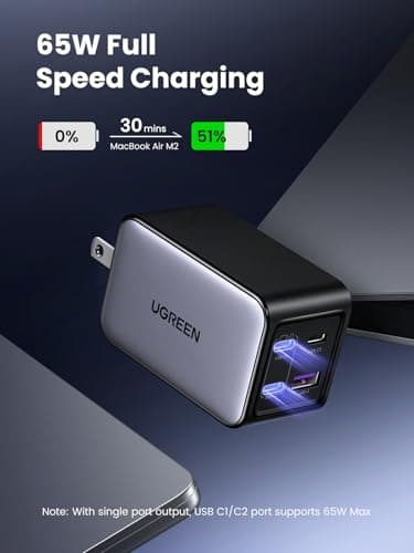 UGREEN Nexode Power Bank 20000mAh Bundle with 65W USB C Charger Block 4-Port Compatible with MacBook Pro/Air, iPhone 16/15/14, iPad Pro, Galaxy S24/S23, Pixel 8, Steam Deck 7