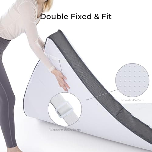 LIKIMIO 4 Inch Mattress Topper Queen, Cooling Gel Infused Ventilated Memory Foam Bed Topper, Firm Mattress Pad with Removable Cover, Pressure Relief & Non-Slip, Dorm/Guest, CertiPUR-US Certified 5