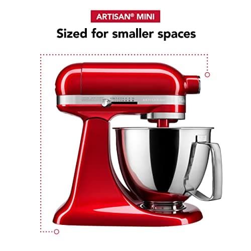 KitchenAid Artisan Mini 3.5 Quart Tilt-Head Stand Mixer - KSM3316X - Candy Apple Red 7