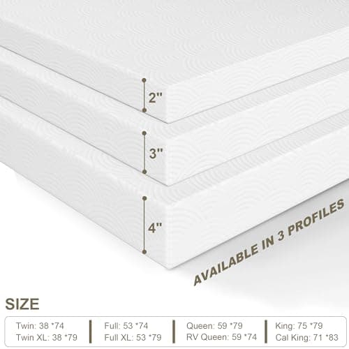 Zenzy 2" Full Bamboo Mattress Topper Cover, Oeko-TEX Certified, Ultra-Soft Zippered Topper Protector with Adjustable Straps, Washable (Cover Only) 6