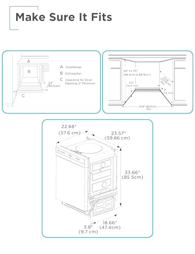 BLACK+DECKER 24" Built-In Dishwasher, 12-Place Setting Capacity with Stainless Steel Tub, Dish Washer with 5 Wash Programs and Smart Wash Cycle, ENERGY STAR Certified, BDW100MW, White 8