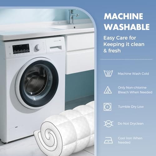 PAYHUIN Dual Layer 4 Inch Memory Foam Mattress Topper King Size, 2 Inch Cooling Gel Memory Foam, 2 Inch Soft Pillow Top Pad, Breathable Mattress Cover for Back Pain Relief, Deep Elastic Pocket, White 8