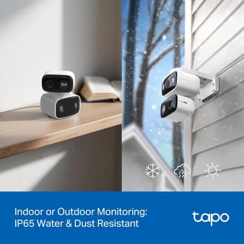 Tapo 2K Indoor/Outdoor Dual Lens Pan/Tilt Wired Security Camera - 125° Wide-Angle View + 6mm Zoom, Motion Track, Person/Vehicle Detection, Subscription-Free Local Storage or Optional Cloud, C246D 9