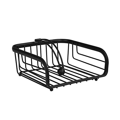 Spectrum Ashley Weighted Napkin Holder, Flat Napkin Holder With Weighted Arm, Traditional-Style Napkin Dispenser, Sturdy Steel Kitchen & Dining Room Décor