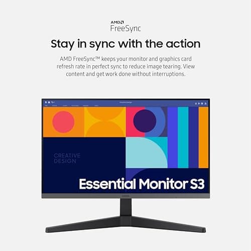 Samsung 27-Inch S33GC Series Business Essential Computer Monitor, IPS Panel, Tilt Only Display Stand, 100Hz, HDMI and DisplayPort, AMD FreeSync, Advanced Eye Care LS27C332GANXZA, 2023 7