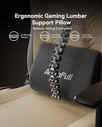 AutoFull C3 Gaming Chair, Racing Style Gaming Chair with Ergonomic Lumbar Support,Adjustable High Back PU Leather PC Chair with Footrest,Brown 6