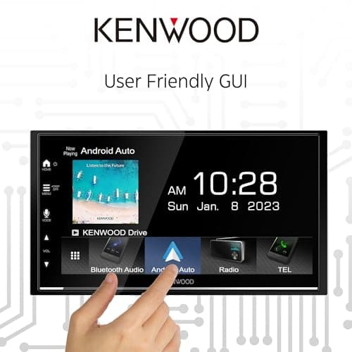 KENWOOD DMX7709S 6.8-Inch Capacitive Touch Screen, Car Stereo, CarPlay and Android Auto, Bluetooth, AM/FM Radio, MP3 Player, USB Port, Double DIN, 13-Band EQ, SiriusXM 8