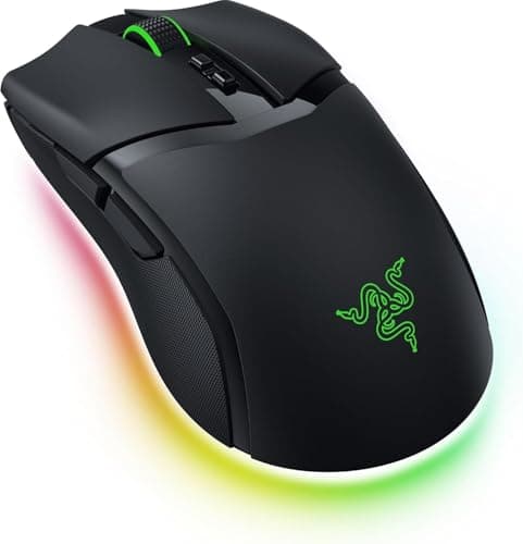 Razer Cobra Pro Wireless Gaming Mouse: 10 Customizable Controls - Chroma RGB Lighting - 30K Optical Sensor - Gen-3 Optical Switches - 2.4GHz, Bluetooth & USB Type C - Black (Renewed)