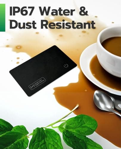 eirix Wallet Tracker Card (iOS Only), Slim Smart GPS Tracker Works with Apple Find My, Rechargeable Wallet Tracker and Item Locator for Luggage, Purse, Card Bag (Black, 1 Pack) 7