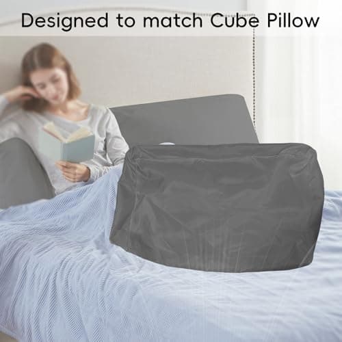 Bzvystux 2pcs Pillowcase for Cube Pillow with Hidden Zip，Pillowcase ONLY，Cube Pillow case（24"x12"x5.5"，Grey） 5