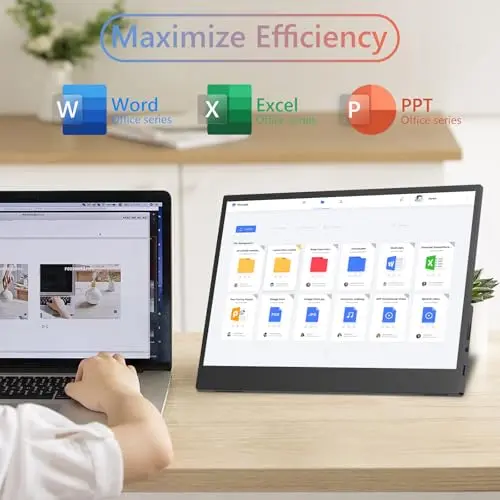 4K Portable Monitor, 15.6 Inch Screen Extender 3240×2160 UHD, 500 Nits 100% sRGB with 45° Adjustable Stand, HDMI & USB-C Computer Display for Travel Monitor Laptop & PC Mac Phone PS4 PS5 Switch 8