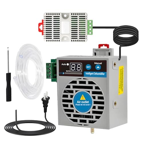 Auto Small Dehumidifier for Grow Tent/Electric Box/Storage Cabinet/Closet/Safes, Smart Dehumidification Kit Eliminates Moisture for Confined Space With Humidity Control, AC/DC 85-265V, Auto Shut Off