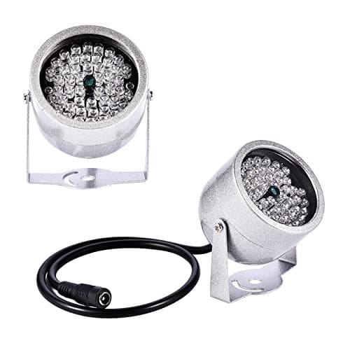 IR Illuminator, 48 LED Infrared Light Illuminating Night Visionss Floodlight 60 Degree Wide Angle Spotlight Waterproof Highway Snapshot Fill Lamp Auto Sensor for Outdoor Indoor CCTV Security Camera 8