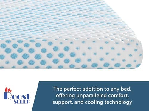 Roost Sleep Cool Cloud Supreme 3 Inch Gel Memory Foam Queen Mattress Topper – Cooling, Ventilated Design for Back and Pressure Relief 7