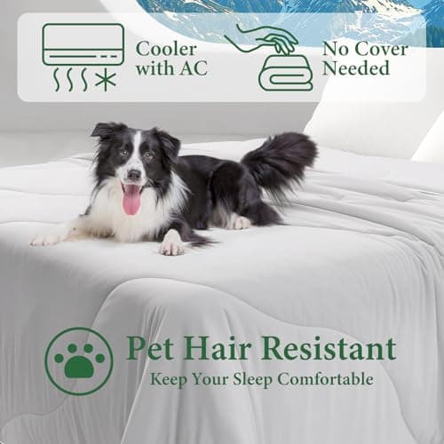 TEXARTIST Cooling Comforter Queen Size, Cooling Blanket for Hot Sleepers, Cold Blanket Summer Lightweight Breathable Soft Comforter to Stay Ice Cool for Night Sweats, Machine Washable, Grey(90"x90") 8