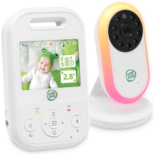 LeapFrog LF2423 Baby Monitor – 2.8” IPS LCD Screen, 1000ft Range, Night Vision, 2‑Way Audio, Lullabies, Temperature Sensor, Secure No‑WiFi Transmission