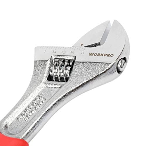 WORKPRO 3-piece Adjustable Wrench Set CR-V with Rubberized Anti-Slip Grips 10-inch, 8-inch, 6-inch 8