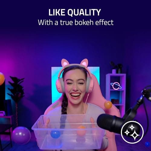 Razer Kiyo Pro Ultra 4K Webcam: Large Sensor - Auto Light Correction - Built-in Mic and Shutter - Pro Grade Content Creation, Streaming, Gaming, Video Calls - Works with OBS, Xsplit, PC, Zoom, Teams 5