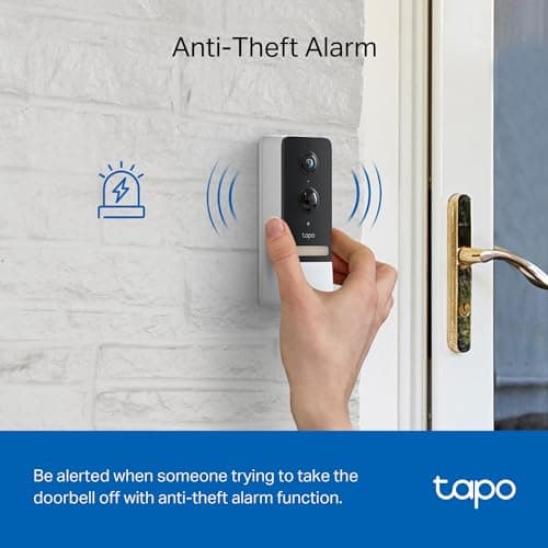 Tapo TP-Link Smart Video Doorbell Camera, Chime Included, 2K 5MP, Color Night Vision, 2-Way Audio, Free AI Detection, Cloud/SD Card Storage, Works w/Alexa & Google Home, D230S1 10