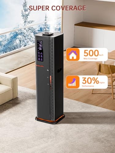 2.64Gal Humidifiers for Bedroom Large Room, Warm and Cool Mist up to 500ft², Top Fill Diffuser Ambient Light, 3 Mist Modes, 24H Timer, 35dB Quiet Humidifier for Home Office Plants 6