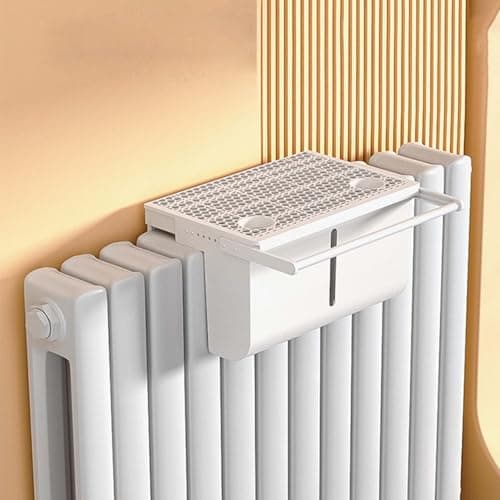 AGFKXO Hanging Radiator Humidifier, Evaporative Air Humidifier Using Heat from The Radiator, Energy Conservation, Transparent Visible Water Level, Scalable Installation,with Towel bar,2.8L