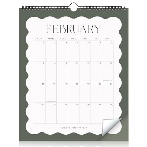 Aesthetic 2026 Wall Calendar - Runs Until December 2026 - The Perfect Modern Calendar Planner for Easy Organizing