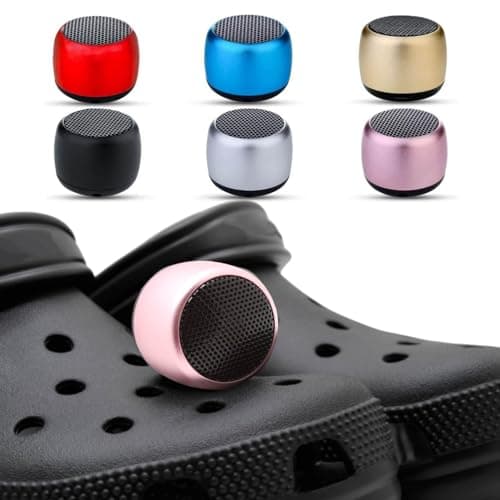 UUEENN Clog Speaker, Mini Speaker for Clog, Halloween Mini Speaker, Bluetooth Clog Charm, Pink
