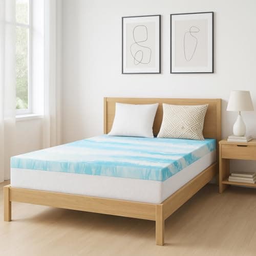 Memory Foam Mattress Topper Twin XL - 3 Inch Gel Infused Bed Toppers, Pressure Relief Mattress Pad for Dorm Room, CertiPUR-US Certified 9