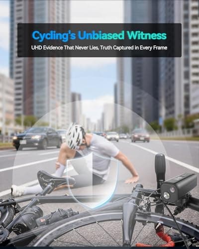 4K Bike Camera with GPS Tracking, Cycling Computer & Headlight – Spedal S1 30FPS Action Cam with 6-Axis EIS, 132° Wide Angle, Speed/Route Recording, Night Vision, IP65 Waterproof, 64GB SD Card 7