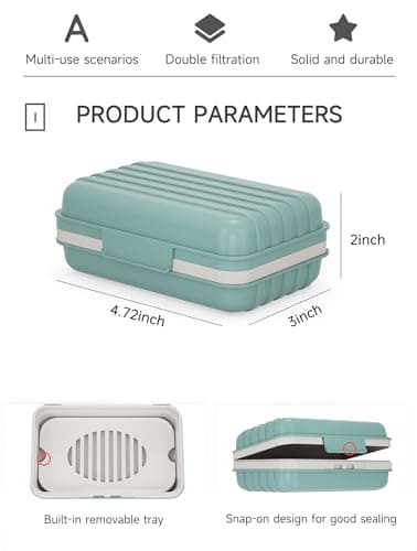 Doter Travel Soap Holder with Lid - Draining Soap Box for Shower -Compact Travel Soap Case Leak-Proof Design for Camping, Hiking, Gym & Outdoor Use | Keeps Soap Dry & Hygienic 5