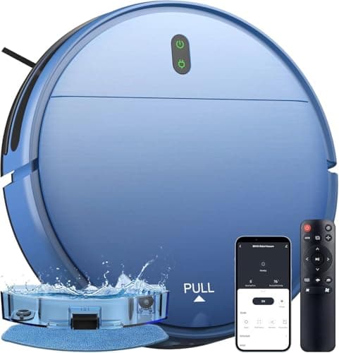 ZCWA Robot Vacuum and Mop, 2 in 1 Self-Charging Robot Vacuum Cleaner Compatible with WiFi/APP, Ideal for Hard Floor, Carpet and Pet Hair