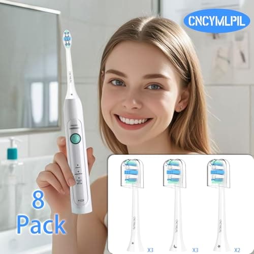 Replacement Toothbrush Heads for Philips Sonicare Replacement Heads, Electric Replacement Brush Head Compatible with Phillips Sonicare Electric Toothbrush, 8 Pack 8