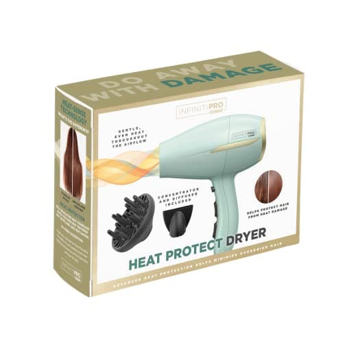 INFINITIPRO by CONAIR Heat Protect Hair Dryer with Diffuser | Blow Dryer with Advanced Heat Protection Helps Minimize Overdried Hair 7