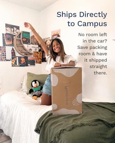 ViscoSoft 3 Inch Memory Foam Mattress Topper Twin XL - Select High Density Ventilated Extra Long Mattress Pad - Premium Removable Rayon Cover 8