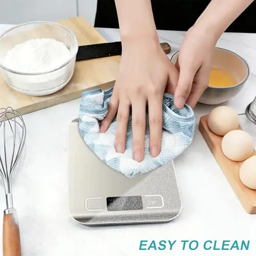 Food Scale, 11lb Kitchen Scale with 6 Units Tare Function & LCD Display, 0.05oz/1g Stainless Steel Digital Food Scale Grams and Ounces for Baking, Cooking, Dieting and Meal Prep (Batteries Included) 7