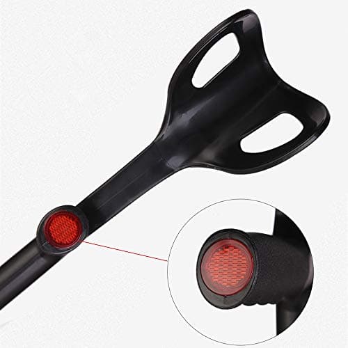 VISIONU Lightweight Foldable Forearm Crutch, Aluminum Walking Stick,Height Adjustable, Ergonomic Handle with Comfortable Grip 2ZG-02BM (Black) 6