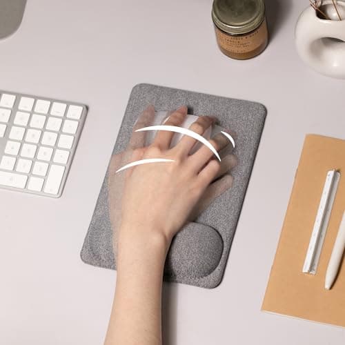 SenseAGE Compact Ergonomic Mouse Pad with Wrist Rest Support, Pain Relief, Non-Slip Base, Optimized Tracking Surface, Lightweight & Portable, Ideal for Office, Home & Travel, 8.9 x 6.1 in (Grey) 5
