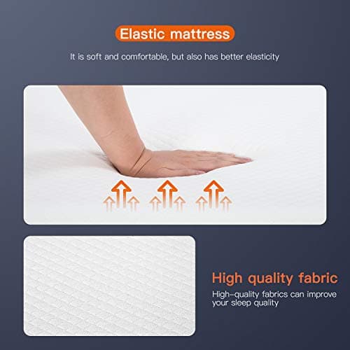 FDW | 8 Inch Twin Mattress | Medium Firm | Gel Memory Foam Mattress | White | Bed in a Box, CertiPUR-US Certified | Pressure Relief, Cooling Ventilated Foam | Washable Removable Cover 5