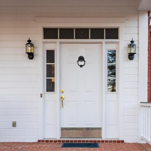 Pastlla Door Knocker for Front Door, Gate Knocker with Strike Plate Door Hardware Door Knockers Home (Black) 6