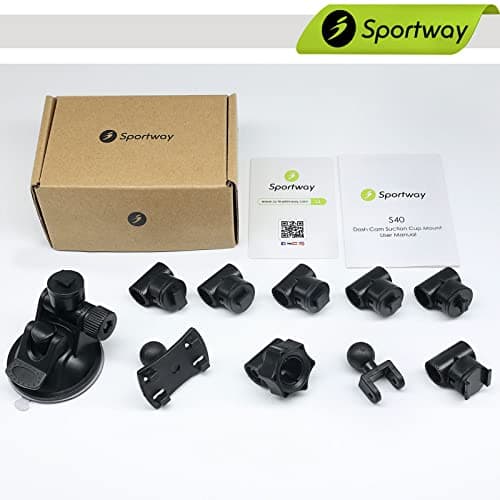 Sportway S40 Dash Cam Suction Mount (3rd Gen) with10pcs 360 Rotating Joints Compatible for Rexing, Old Shark, Yi, TOGUARD, Compark, Kingslim, Crosstour and Most Dash Cameras, DVR, GPS 6