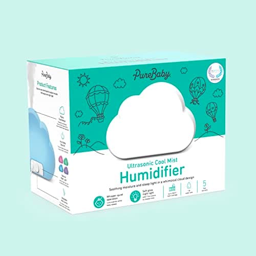 Pure Enrichment PureBaby Cloud Ultrasonic Cool Mist Humidifier Quiet Variable Mist for up to 24 Hrs Ideal for Baby Nurseries & Kids Bedrooms to Relieve Congestion Colds & Coughs, Night Light, BPA-Free 7