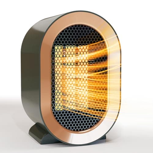 Swocky Indoor Electric Portable Space Heater, 1200W Personal Desk Heater, Fast Quiet Heating Ceramic for Small Room,Bedroom and Office Use (Green)