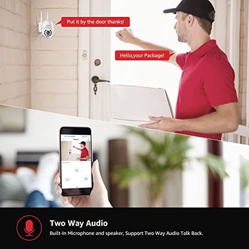 BOAVISION 2K Security Camera Outdoor, Wireless WiFi IP Camera Home Security System 360° View,Motion Detection, auto Tracking,Two Way Talk, pan Tile Full Color Night Vision 5G/2.4G WiFi 6